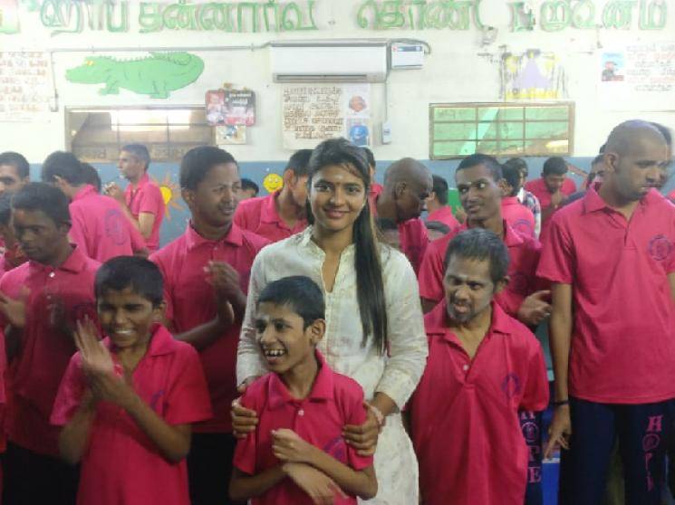 Aishwarya Rajesh celebrates birthday with underprivileged children